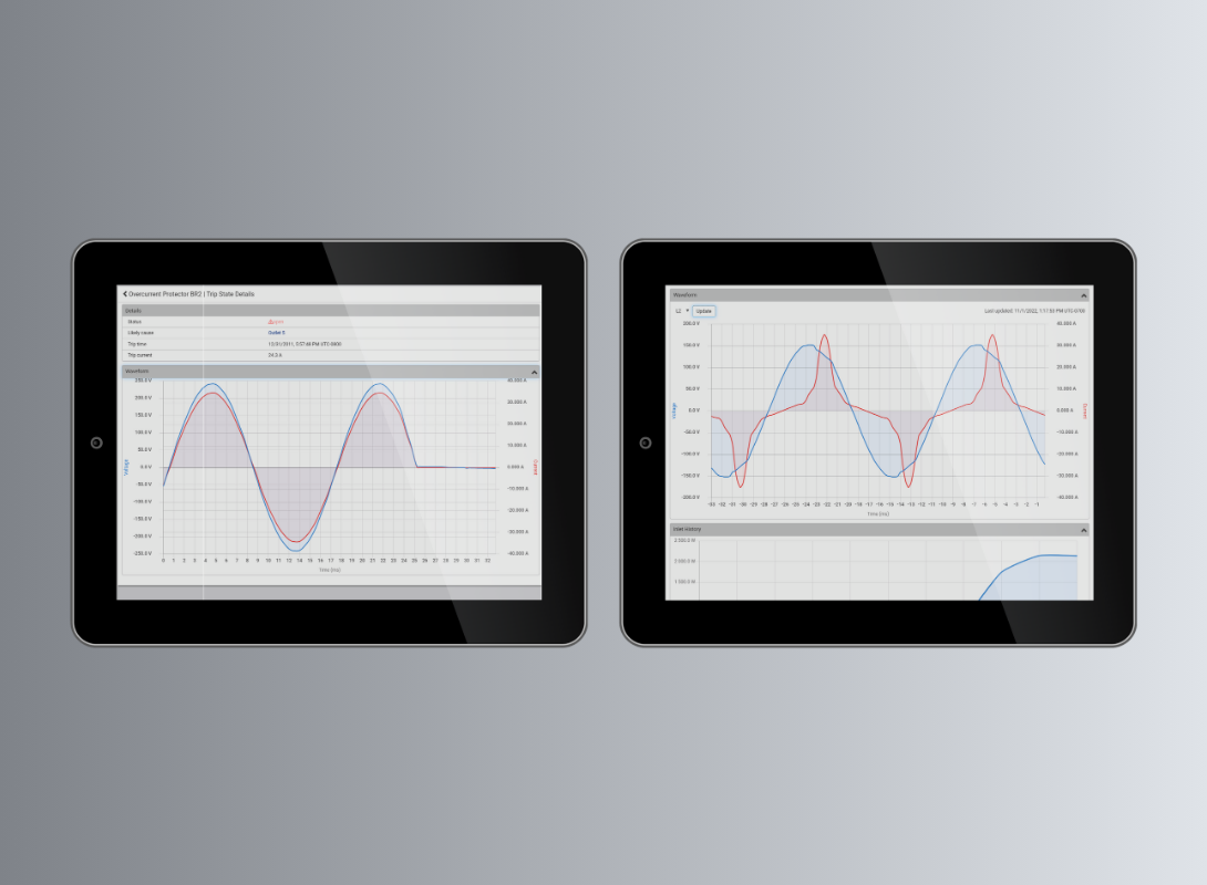 •	Ensuring an efficient power supply: Detect and visualize harmonic distortion of the power supply and at outlets to monitor power quality